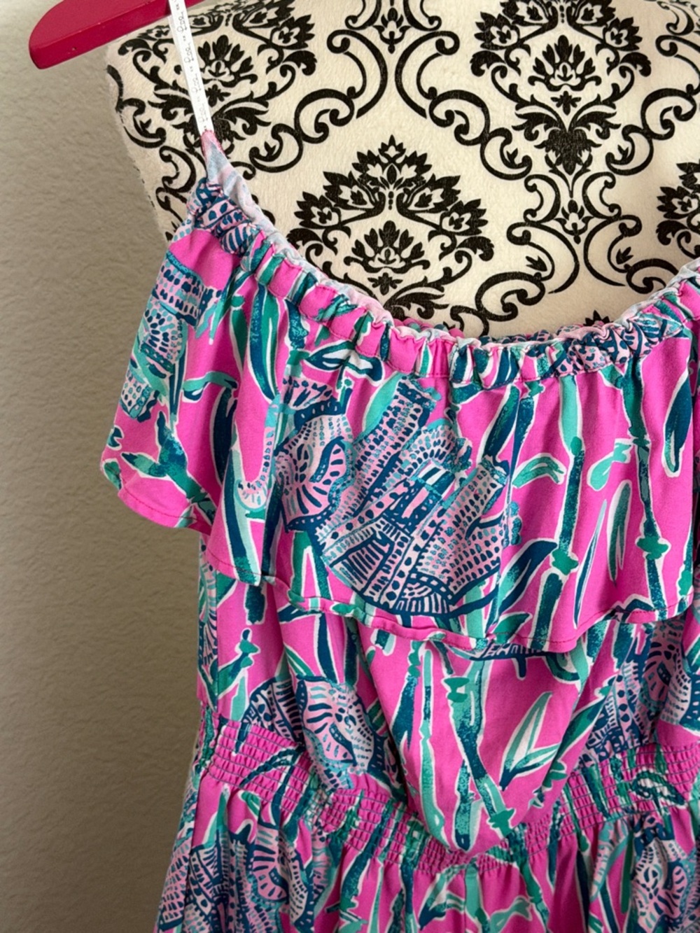 Lilly Pulitzer Anja Romper Pink Elephant Size S - Picture 4 of 7